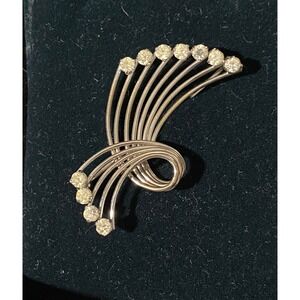 Vintage Krementz White Gold Overlay & Crystal Rhinestone Pin